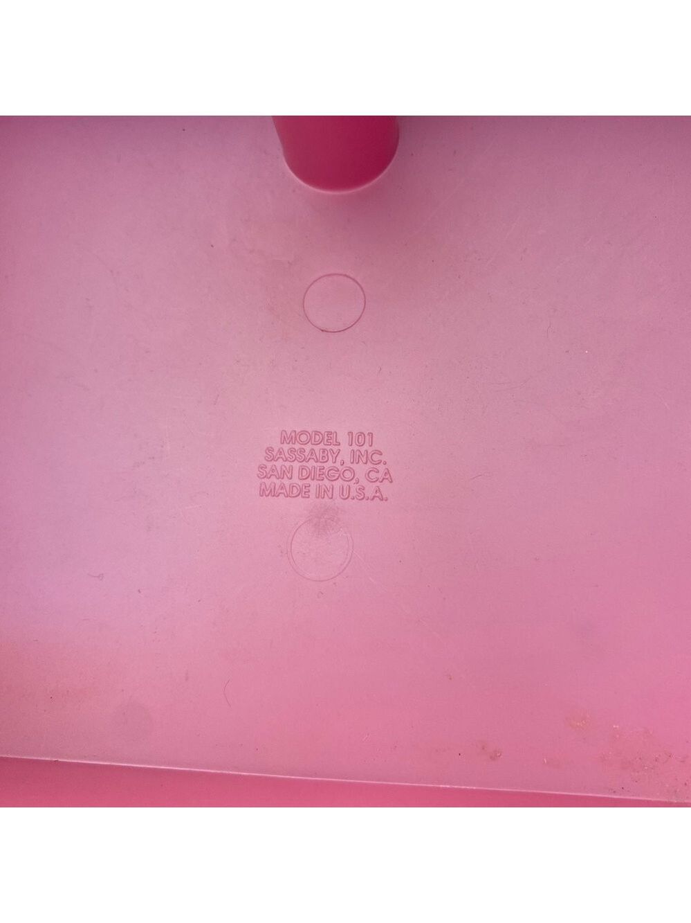 VINTAGE SASSABY pink make up organizer/ storage train case.pre-owned model 101 - Picture 5 of 11